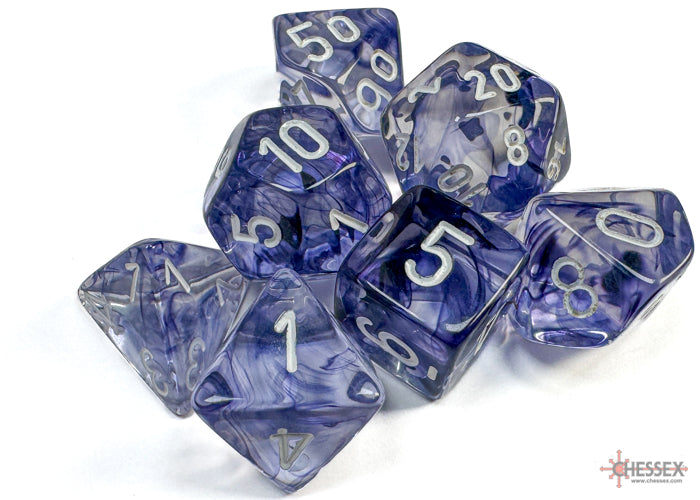 Nebula Black/white Polyhedral 7-Dice Set - Image 2 - Dice & Accessories - Image - Pop Weasel
