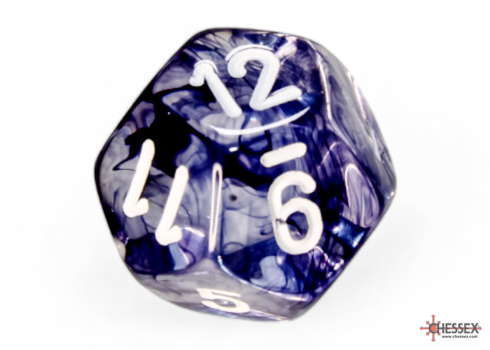 Nebula Black/white Polyhedral 7-Dice Set - Image 9 - Dice & Accessories - Image - Pop Weasel