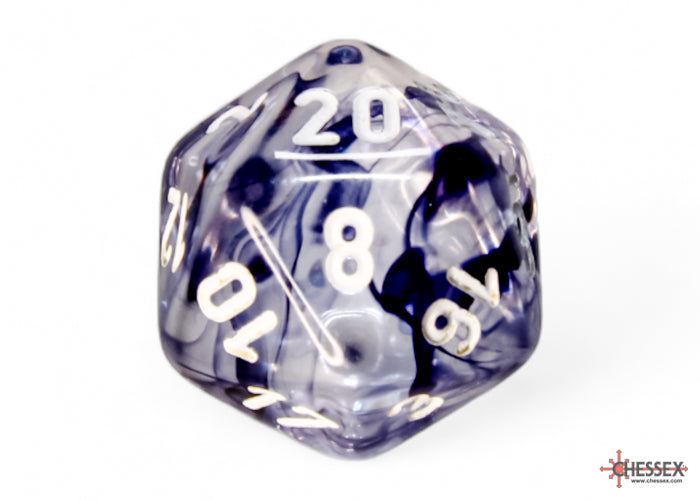 Nebula Black/white Polyhedral 7-Dice Set - Image 10 - Dice & Accessories - Image - Pop Weasel