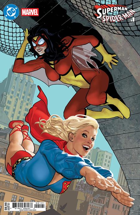 DC Marvel Superman Spider-man #1  | One Shot  I Adam Hughes Supergirl 70s & Spider-woman 70s Card Stock Var