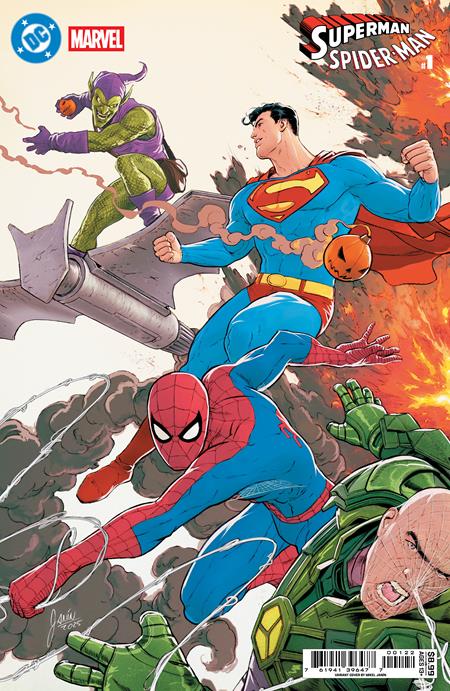 DC Marvel Superman Spider-man #1  | One Shot  J Mikel Janin Superman & Spider-man Vs Lex Luthor & Green Goblin Card Stock Var
