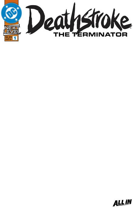 Deathstroke The Terminator #1  F Blank Card Stock Var