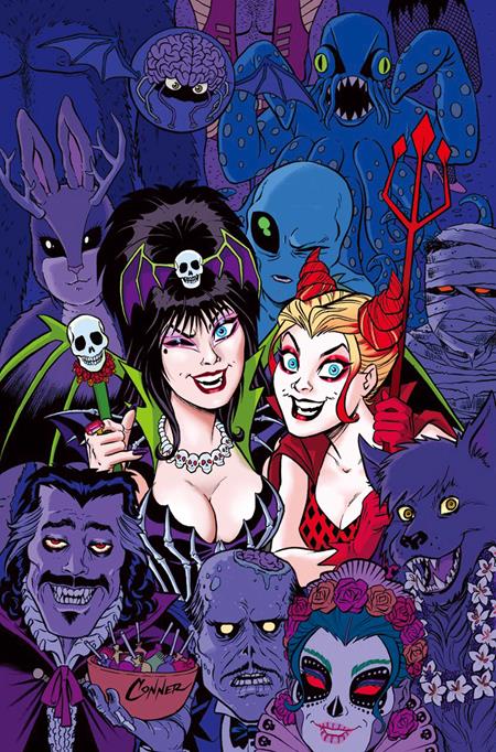 Harley Quinn X Elvira #6  G Amanda Conner Party Ltd Virgin Var