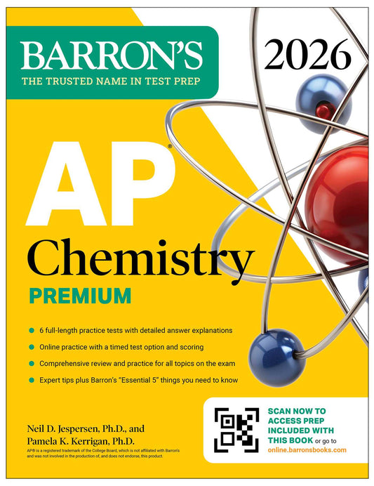AP Chemistry Premium, 2026: Prep Book with 6 Practice Tests + Comprehensive Review + Online Practice image