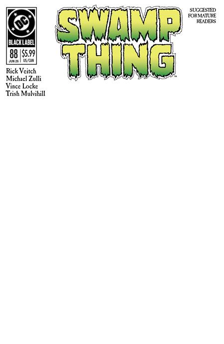 Swamp Thing 1989 #1 (of 4)  C Blank Card Stock Var