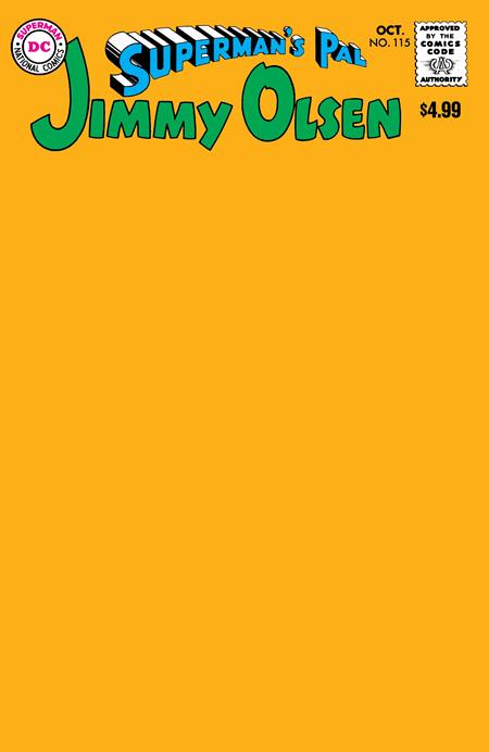 Supermans Pal Jimmy Olsen #115 Facsimile Edition  B Blank Card Stock Var