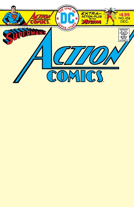 Action Comics #454 Facsimile Edition  B Blank Card Stock Var