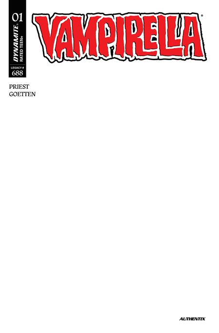 Vampirella (2026) #1  F Blank Authentix
