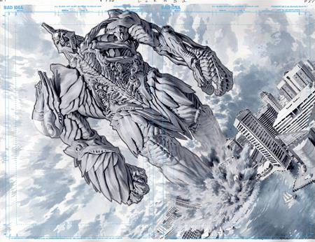 Olympus Saga Megalith #1 (of 4)  W Lewis Larosa Original Art Edition 20 Var
