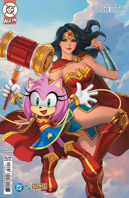 Wonder Woman #33  E Lesley Leirix Li DC X Sonic Card Stock Var