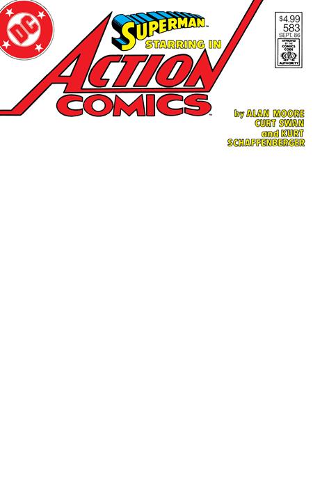 Action Comics #583 Facsimile Edition  B Blank Card Stock Var (whatever Happened To The Man Of Tomorrow Part 2 Of 2)