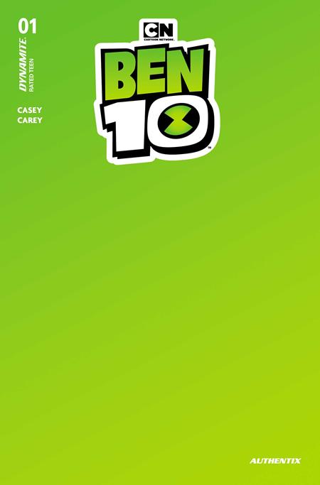 Ben 10 #1  R Green Blank Authentix Var
