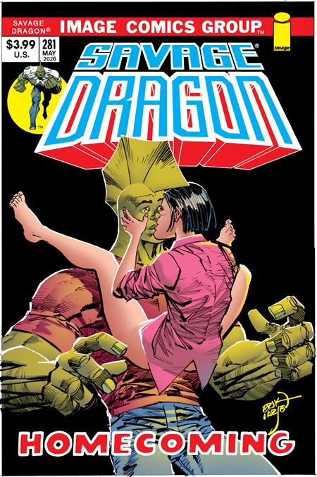 Savage Dragon #281  B Erik Larsen 70s Trade Dress Var