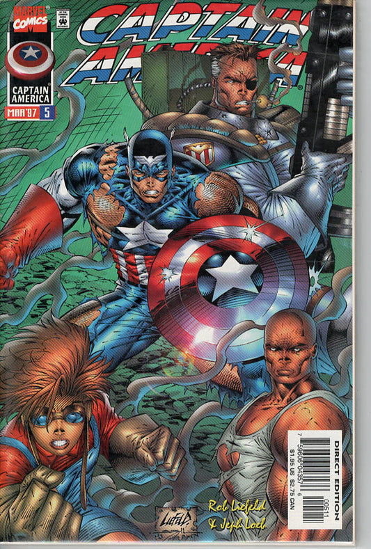 Pre-Owned - Captain America #5  (March 1997) Scanned Image Pop Weasel Pre-Owned Comics