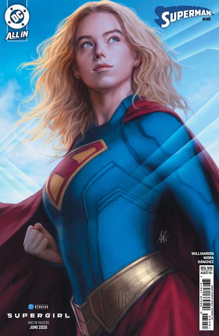 Superman #39  E Stanley Artgerm Lau Supergirl Movie Card Stock Var (the Reign Of The Superboys)
