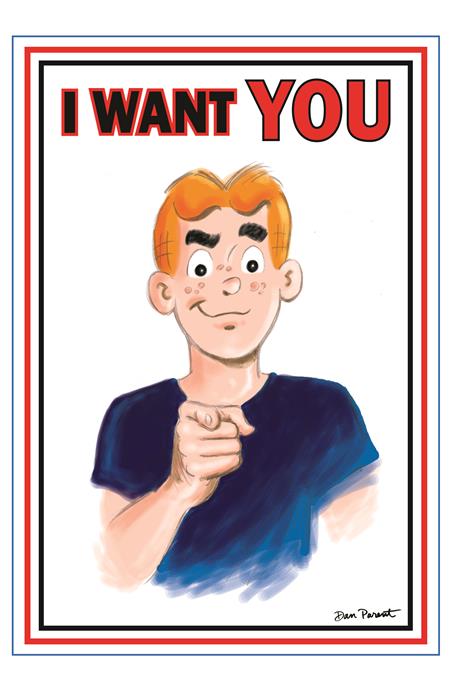 Archie Comics Celebrates Americas 250th  | One Shot  F Dan Parent Uncle Sam Poster Foil Full Art  Var
