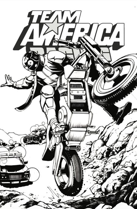 Team America Racing Full Throttle Edition #1  | One Shot  F Javier Saltares B&w Variant