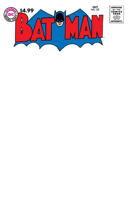 Batman #127 Facsimile Edition  B Blank Card Stock Var