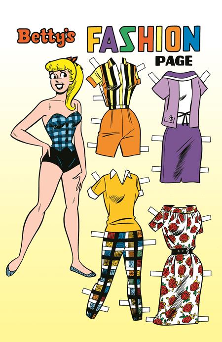 Archie Comics 85th Anniversary Presents Betty & Veronica Fashion Pages (one-shot)  E Dan Decarlo Silver Foil Betty Pin-up Var
