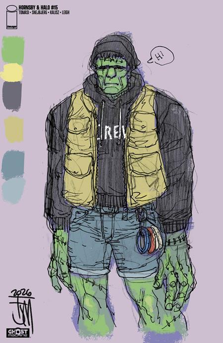 Hornsby & Halo #15  C Francis Manapul Design Sketch Var