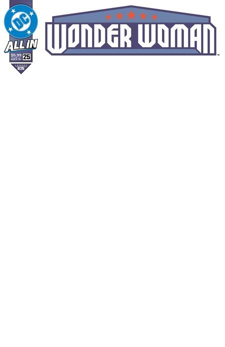 Wonder Woman #25  F Blank Card Stock Var