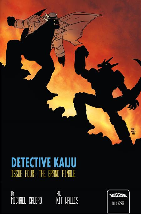 Detective Kaiju #4 (of 4)  B Michael Calero Noir Homage