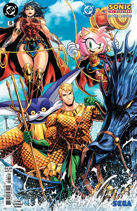 DC X Sonic The Hedgehog Metal Legion #5 (of 5)  C Serg Acuna Card Stock Var