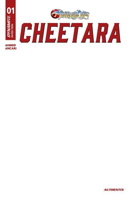 Thundercats Cheetara #1  F Blank Authentix Var