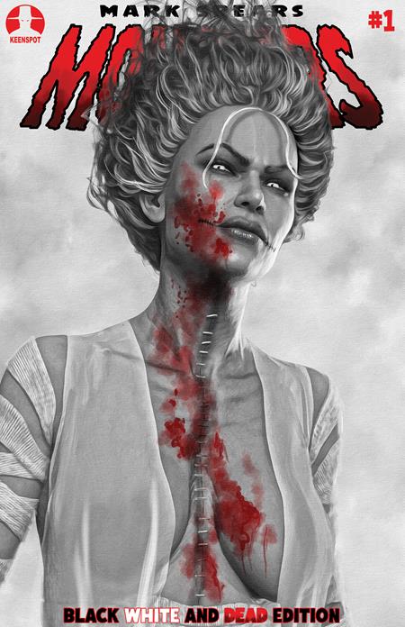 Mark Spears Monsters #1 7th Ptg Black White & Dead Edition  B Mark Spears The Crimson Bride Var