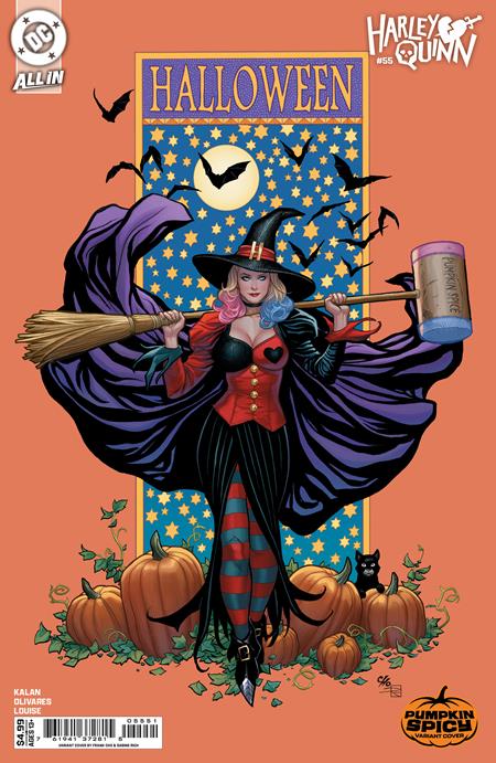Harley Quinn #55  E Frank Cho Pumpkin Spicy Card Stock Var