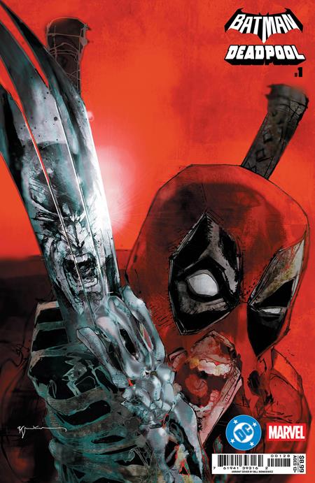 DC Marvel Batman Deadpool #1  | One Shot  Q Bill Sienkiewicz Incredible Hulk 340 Homage Card Stock Var