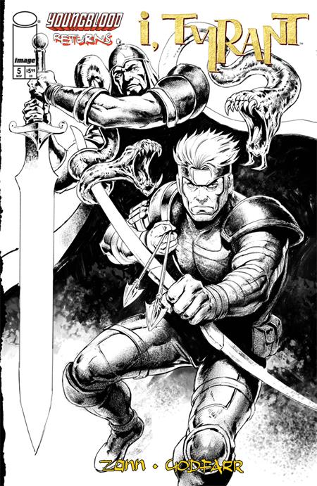I Tyrant #5  E Godfarr Youngblood B&w Team Up Virgin Var