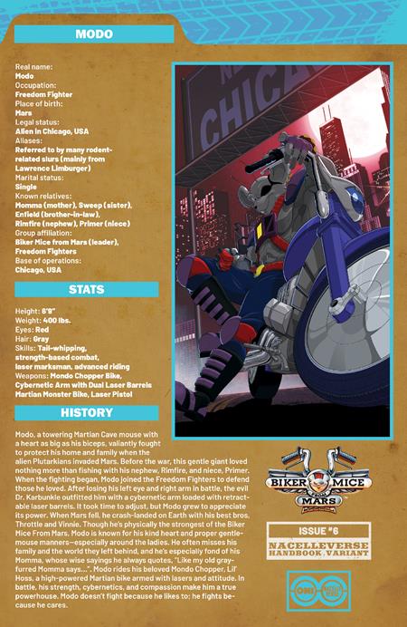 Biker Mice From Mars (2025) #6  B Patrick Spaziante Handbook Var