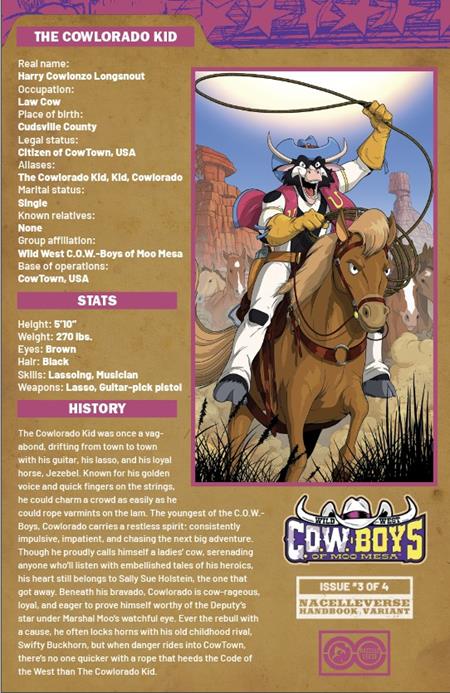 Wild West Cow-boys Of Moo Mesa #3 (of 4)  C Patrick Spaziante Handbook Var