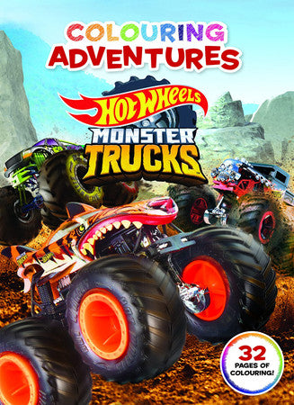 HOT WHEELS MONSTER TRUCKS: COLOURING ADVENTURES (MATTEL) - Childrens Books - Image - Pop Weasel