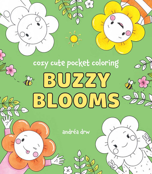 Cozy Cute Pocket Coloring: Buzzy Blooms