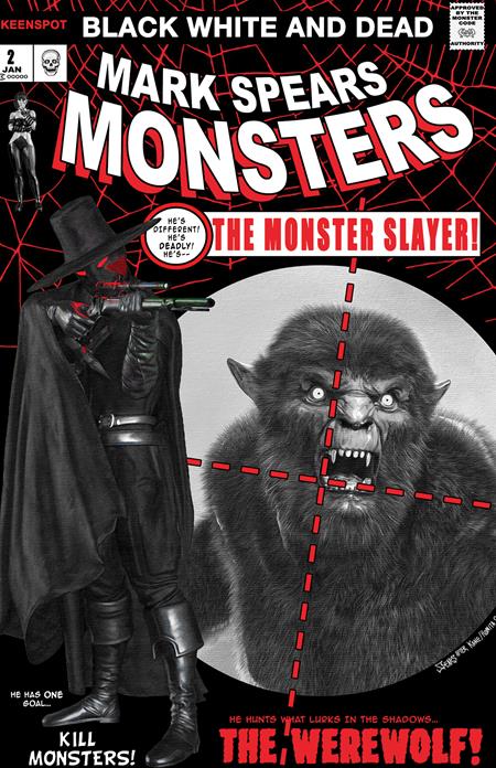 Mark Spears Monsters #2 4Th Printing Black White & Dead Edition Cvr D Mark Spears Asm #129 Homage Var - Comics - Image - Pop Weasel