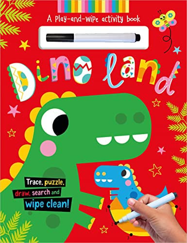 DINO LAND (A PLAY-AND-WIPE ACTIVITY BOOK) - Childrens Books - Image - Pop Weasel