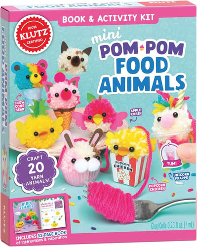 MINI POM-POM FOOD ANIMALS (KLUTZ) - Childrens Books - Image - Pop Weasel