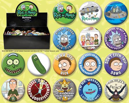 ATA-BOY RICK AND MORTY 144 PIECE BUTTON ASST (NET)