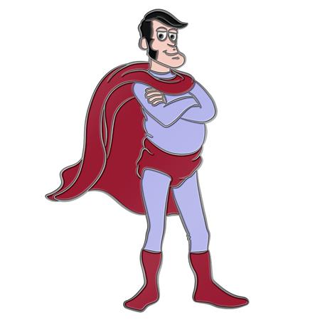 AARDMAN 50 AARDMAN AARD MAN SUPERHERO ENAMEL PIN BADGE - Badges & Pins - Image - Pop Weasel