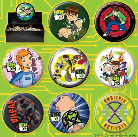 ATA-BOY BEN 10 144 PIECE BUTTON ASST (NET) - Badges & Pins - Image - Pop Weasel