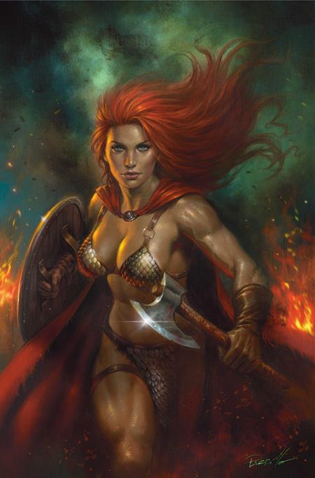 RED SONJA SHEDEVIL WITH A SWORD #9 CVR F LUCIO PARRILLO METAL PREMIUM VAR