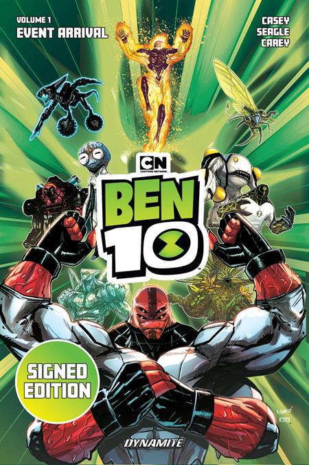 BEN 10 HC VOL 01 EVENT ARRIVAL SIGNED BY JOE CASEY AND STEVEN T SEAGLE CVR - Graphic Novels - Image - Pop Weasel