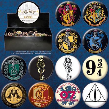 HARRY POTTER 144 PIECE BUTTON ASST - Badges & Pins - Image - Pop Weasel