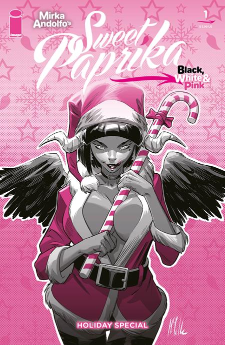 Mirka Andolfos Sweet Paprika Black White & Pink Holiday Special  | One Shot  D Marco Failla Var - Comics - Image - Pop Weasel