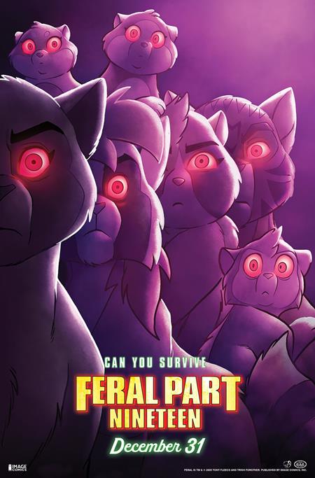 Feral #19  B Tony Fleecs & Trish Forstner Movie Poster Homage Var
