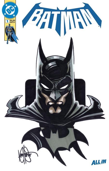 Df Batman #1 Blank Variant With A Sketch By Ken Haeser Allocations May Occur