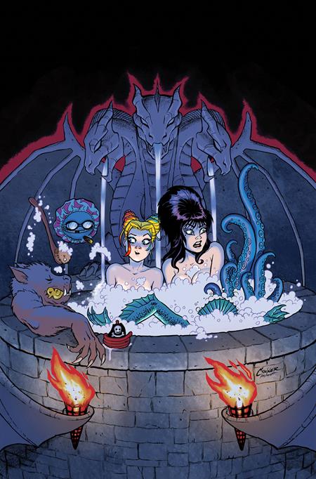 Harley Quinn X Elvira #4  G Amanda Conner Hot Tub Ltd Virgin Var
