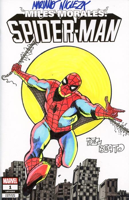 Df Marvel Comics Commissioned Cover Art Signed And Remarked By Mariano Nicieza And Joe Delbeato With Spider-man Sketch - Comics - Image - Pop Weasel